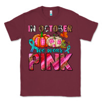 Burgundy in october we wear pink with pumpkins Classic Tee - AdoDesignShop