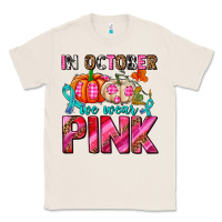 Natural in october we wear pink with pumpkins Classic Tee - AdoDesignShop