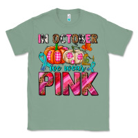 Sage in october we wear pink with pumpkins Classic Tee - AdoDesignShop