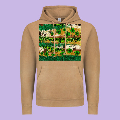 St. Patrick's Day Leopard Cowhide Shamrock Tumbler Vintage Hoodie Designed By Neo Western