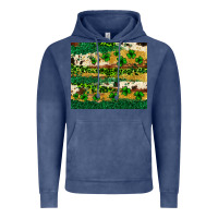 Vintage Denim St. Patrick's Day leopard cowhide shamrock tumbler Vintage Hoodie - Neo Western