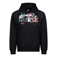 Black American Nurse 4th of july Urban Hoodie - HowdyJamesFarm