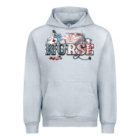 Heather Grey American Nurse 4th of july Urban Hoodie - HowdyJamesFarm