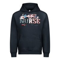 Navy American Nurse 4th of july Urban Hoodie - HowdyJamesFarm