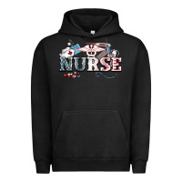 Pigment Black American Nurse 4th of july Urban Hoodie - HowdyJamesFarm
