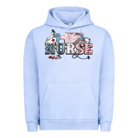 Pigment Grape Ice American Nurse 4th of july Urban Hoodie - HowdyJamesFarm