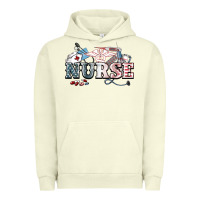 Pigment Pistachio American Nurse 4th of july Urban Hoodie - HowdyJamesFarm