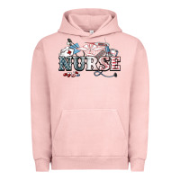 Pigment Salmon American Nurse 4th of july Urban Hoodie - HowdyJamesFarm