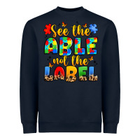 Navy see the able not the label Heavyweight Sweatshirt - JahusDesignShop