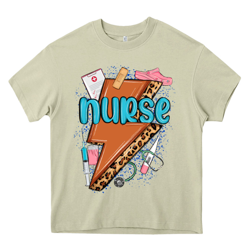 Nurse Lightning Bolt Heavy Core Tee by MaliasSmallBusiness | Teevron
