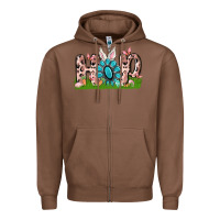 Chestnut hop rabbit Zipper Hoodie - MaliasSmallBusiness