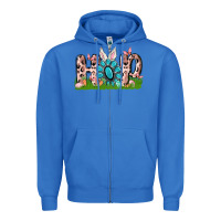 True Royal hop rabbit Zipper Hoodie - MaliasSmallBusiness