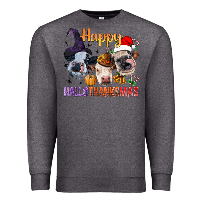 Happy Hallothanksmas Cows Premium Sweatshirt by BundleAndBundleShop | Teevron