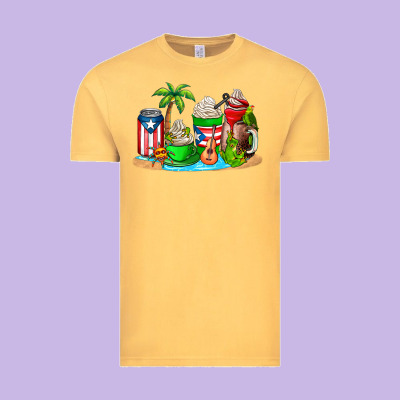 Puerto Rico Coffee Cups Vintage Tee Designed By Adodesignshop