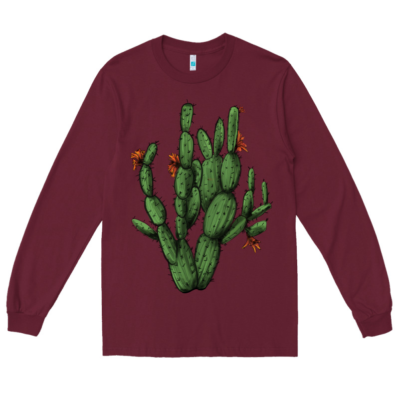 Cactus With Flowers Long Sleeve Tee by AdoDesignShop | Teevron