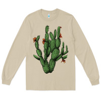 Mushroom cactus with flowers Long Sleeve Tee - AdoDesignShop