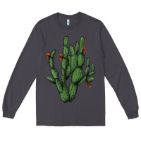 Smoke cactus with flowers Long Sleeve Tee - AdoDesignShop