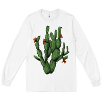 White cactus with flowers Long Sleeve Tee - AdoDesignShop