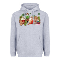 Heather Grey gingerbread coffee Heavyweight Hoodie - MaliasSmallBusiness