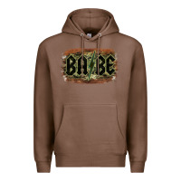 Chestnut Camouflage Patterned Babe Tried Premium Hoodie - Bettercallsaul