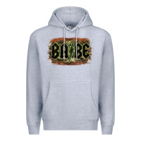 Heather Grey Camouflage Patterned Babe Tried Premium Hoodie - Bettercallsaul
