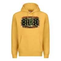 Mustard Camouflage Patterned Babe Tried Premium Hoodie - Bettercallsaul