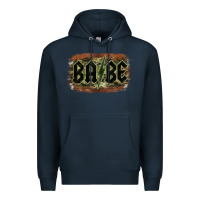 Navy Camouflage Patterned Babe Tried Premium Hoodie - Bettercallsaul