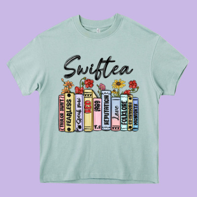 Swiftea Books Heavy Core Tee Designed By Maliassmallbusiness