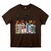 Chocolate Brown swiftea books Heavy Core Tee - MaliasSmallBusiness