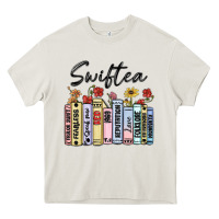 Cream swiftea books Heavy Core Tee - MaliasSmallBusiness