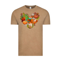 Vintage Coffee pumpkin and latte with fall Vintage Tee - AdoDesignShop