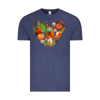 Vintage Denim pumpkin and latte with fall Vintage Tee - AdoDesignShop