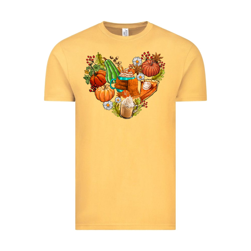 Pumpkin And Latte With Fall Vintage Tee by AdoDesignShop | Teevron