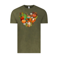 Vintage Olive pumpkin and latte with fall Vintage Tee - AdoDesignShop