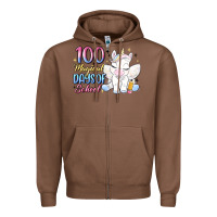 Chestnut 100 magical days of school Zipper Hoodie - MaliasSmallBusiness