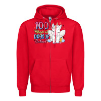 Red 100 magical days of school Zipper Hoodie - MaliasSmallBusiness