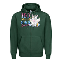 Sports Green 100 magical days of school Zipper Hoodie - MaliasSmallBusiness