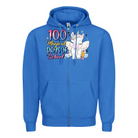 True Royal 100 magical days of school Zipper Hoodie - MaliasSmallBusiness