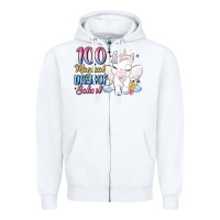 White 100 magical days of school Zipper Hoodie - MaliasSmallBusiness