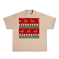 Burro christmas deer and ornaments seamless pattern Urban Heavy Tee - BundleAndBundleShop