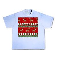 Grape Ice christmas deer and ornaments seamless pattern Urban Heavy Tee - BundleAndBundleShop