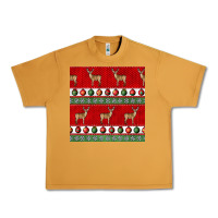 Peanut Butter christmas deer and ornaments seamless pattern Urban Heavy Tee - BundleAndBundleShop