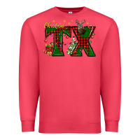 Cardinal Christmas Texas With Deer Premium Sweatshirt - BundleAndBundleShop