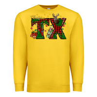 Lemon Christmas Texas With Deer Premium Sweatshirt - BundleAndBundleShop