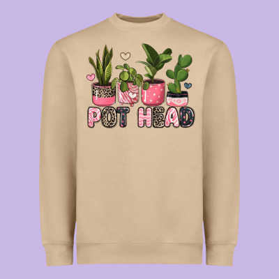 Pot Head Plants Heavyweight Sweatshirt Designed By Jahusdesignshop