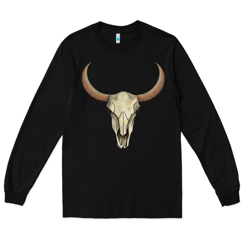 Bull Skull Long Sleeve Tee by AdoDesignShop | Teevron