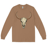 Toasted Coconut bull skull Long Sleeve Tee - AdoDesignShop
