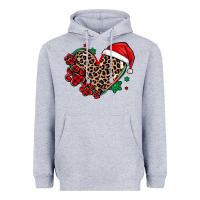 Heather Grey christmas paw heart Heavyweight Hoodie - MaliasSmallBusiness
