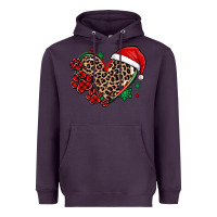Plum christmas paw heart Heavyweight Hoodie - MaliasSmallBusiness