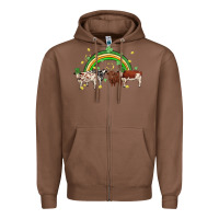 Chestnut cow st patrick days Zipper Hoodie - MaliasSmallBusiness